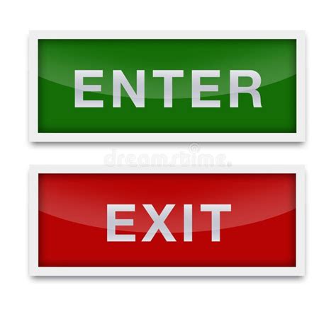 Enter Exit Buttons Stock Illustration Illustration Of Icons 14501744
