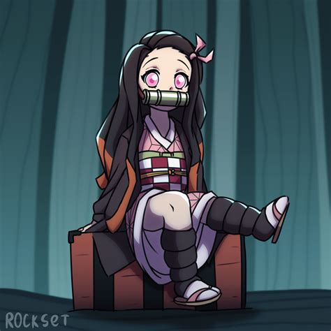 Download animated wallpaper, share & use by youself. Small Nezuko by Rockset on Newgrounds | Anime chibi, Anime demon, Slayer anime