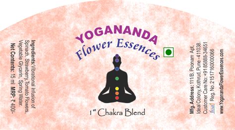 1st Chakra Blend Flower Essence Yogananda Flower Essences