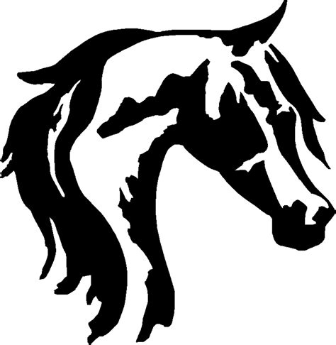 Horse Silhouette Black Clip Art Horse Head Png Download 512512
