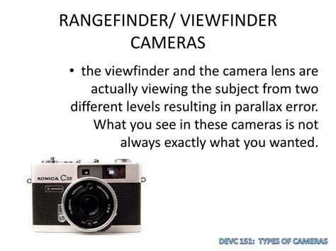 Ppt Types Of Cameras Powerpoint Presentation Free Download Id1555279