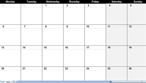 14 Blank Activity Calendar Template Images Printable Blank Calendar