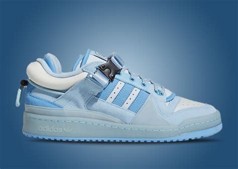 Bad Bunny Returns With A Pastel Blue Adidas Forum Buckle Low Sneaker News