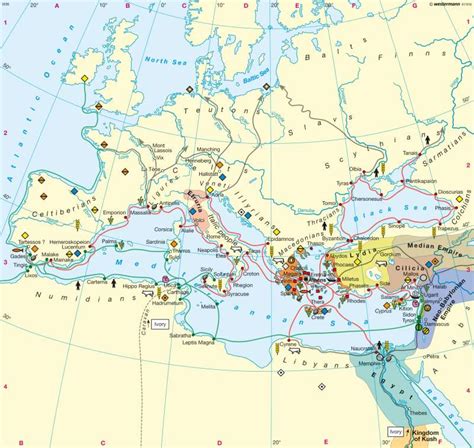 Diercke Weltatlas Kartenansicht Phoenician And Greek Colonization