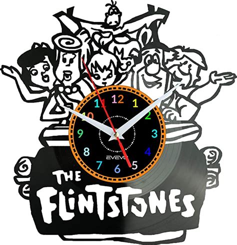 Evevo The Flintstones Wall Clock Vinyl Record Vinyl Clock The