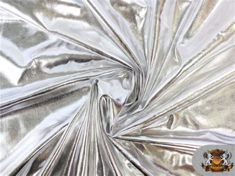 Spandex Metallic Silver Fabric 60 Sold By The Yard Home