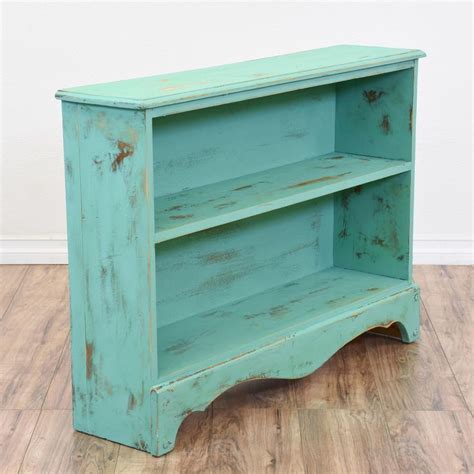 This Shabby Chic Bookcase Is Featured In A Solid Wood With A Distressed