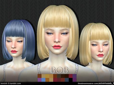 Bob Hair 1 By Tsminh3 At Tsr Sims 4 Updates