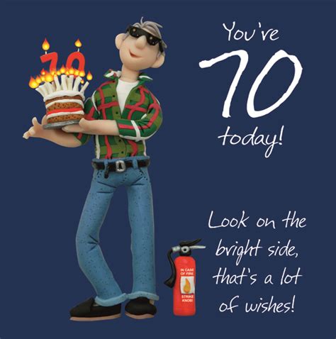 70th Birthday Male Greeting Card One Lump Or Two Cards