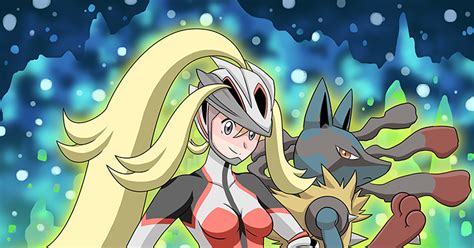 Pokémon Pigreak Pokemon Korrina And Mega Lucario Pixiv