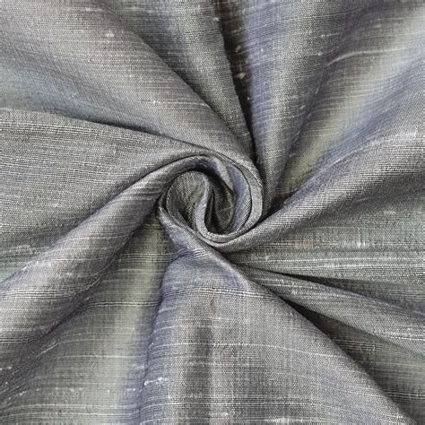 Grey Silk Fabric By The Yard Silk Fabric Silk Dupioni Etsy