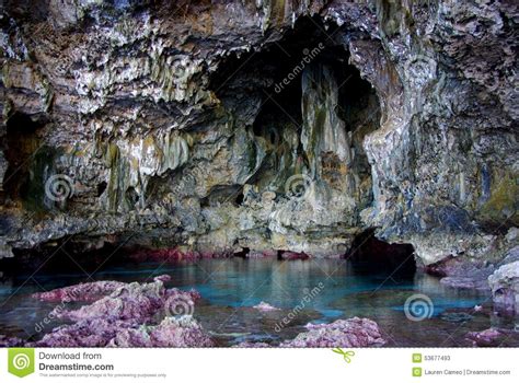 Avaiki Cave Kings Bathing Pool Stock Image Image Of
