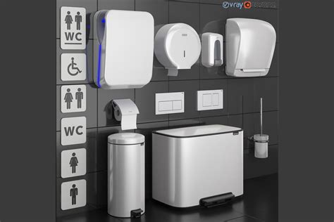 Get bathroom accessories from target to save money and time. 3D model Bathroom accessories set 73 White | CGTrader
