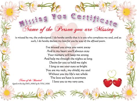 Free Romantic Certificates And Awards At Clevercertificates Com Free Valentine Love