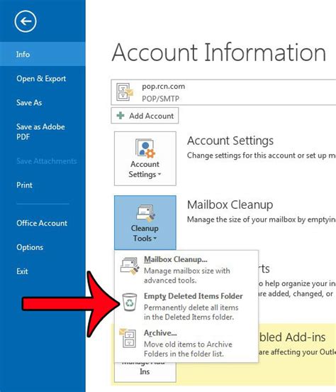 The new email service from microsoft looks modern and comes with virtually unlimited. How to Empty the Deleted Items Folder in Outlook 2013 ...