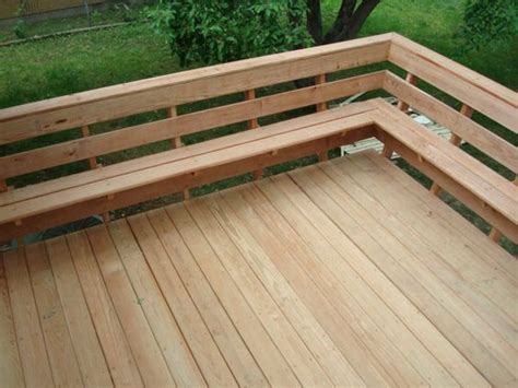 Decks With Bench As Railing Evergrain Deck And Rail W 4 Sq Wire