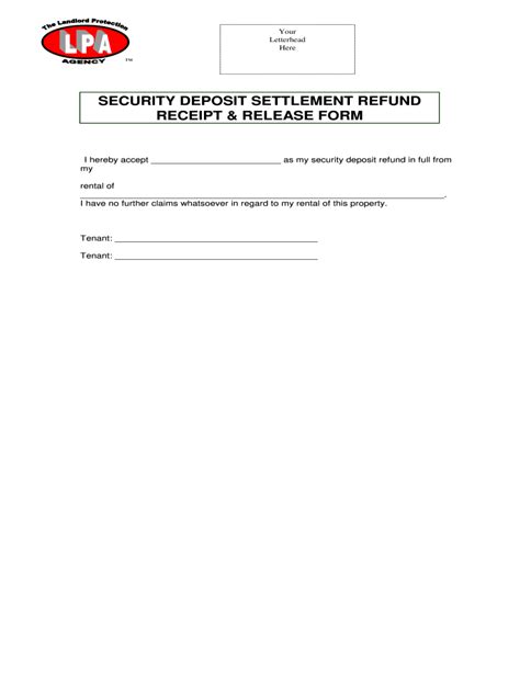 Return Receipt For Security Deposit Fill Out And Sign Online Dochub