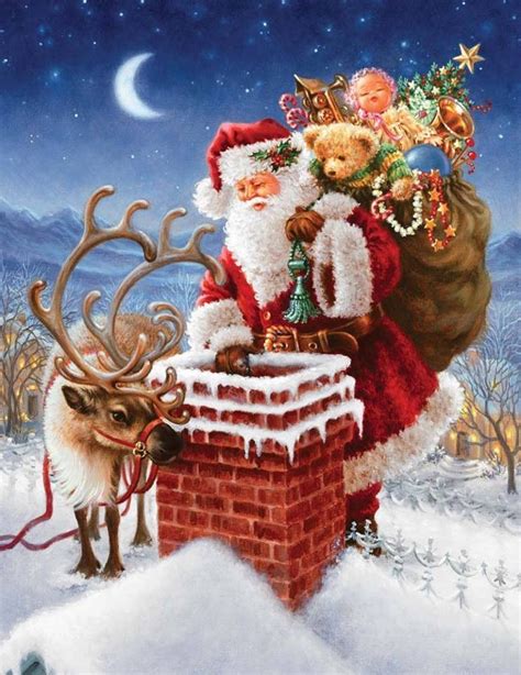 The whole neighborhood was fast asleep. Santa Going Down A Chimney Pictures, Photos, and Images ...