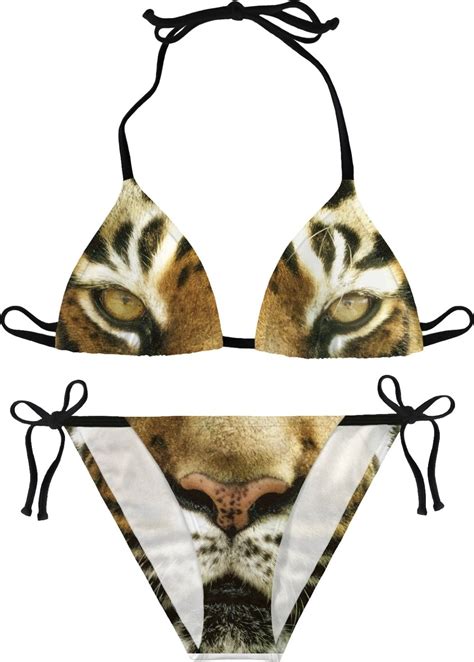 Face Of Tiger Bikini Bikinis Wild Cats Face