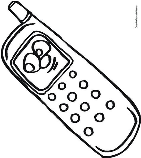 Cell Phone Coloring Page Coloring Home