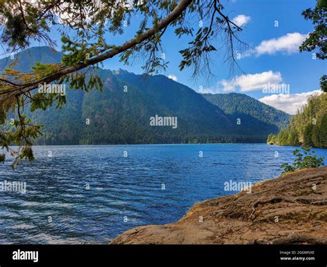 Lake Cushman And The Olympic Mountains Stock Photo Alamy