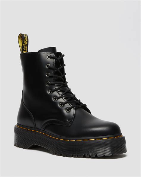 Jadon Smooth Leather Platform Boots In Black Dr Martens