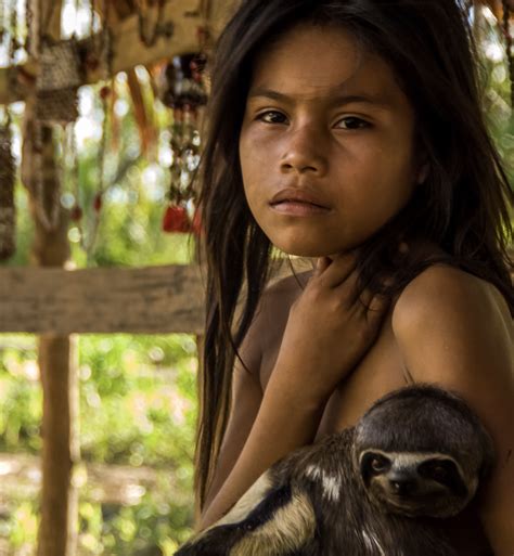 Yagua Tribe Peruvian Amazon Portrait Peruvian Tribe