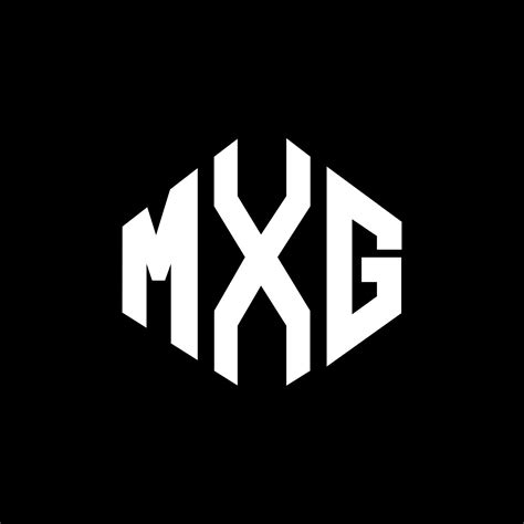 diseño de logotipo de letra mxg con forma de polígono. diseño de