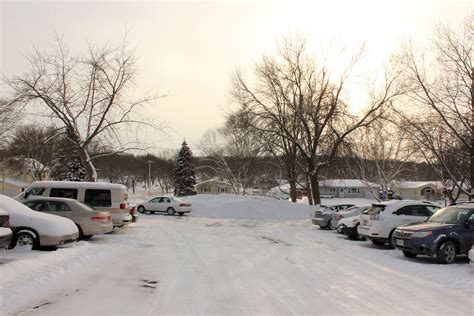 Snow Covered Parking Lot In Madison Wisconsin Image Free Stock Photo