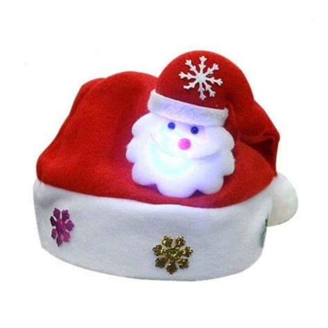 Brand Clearance Christmas Hat With Led Light Upfunny Santa Snowmen