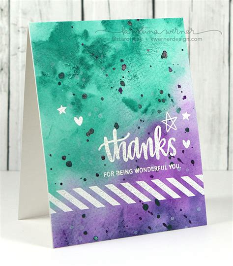 New users enjoy 60% off. Watercolor Background - Make a Card Monday #265 - kwernerdesign blog