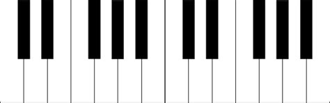 2 Octave Blank Piano Keyboard Diagram Clip Art at Clker.com - vector