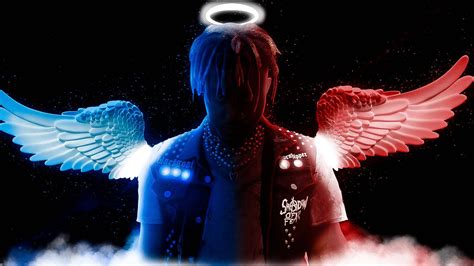 Download Juice Wrld With Angel Wings Wallpaper