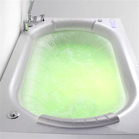 1700mm Led Acrylic Rectangular Whirlpool Water Massage 3 Sided Apron Bath In White Homary