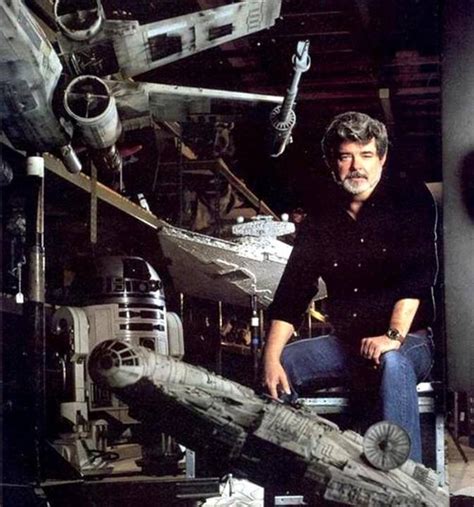 George Lucas With Some Of The Lucasfilm Archives Late 80s Star