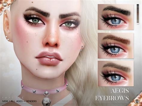 The Sims Resource Aegis Eyebrows N106 By Pralinesims Sims 4 Downloads