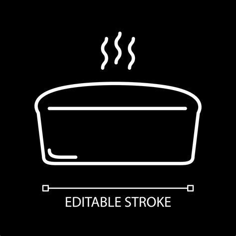 hot bread loaf white linear icon for dark theme 2133656 vector art at vecteezy