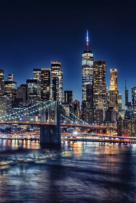 New York by Night Wallpaper | Happywall