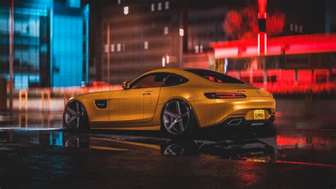 Mercedes Amg Yellow 4k Hd Cars 4k Wallpapers Images Backgrounds