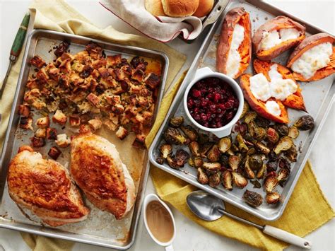 Or, a tale of new england (1827), sarah josepha hale devoted an entire chapter to thanksgiving dinner, emphasizing many of the foods that are now considered traditional. Thanksgiving on 2 Sheet Pans Recipe | Food Network Kitchen ...