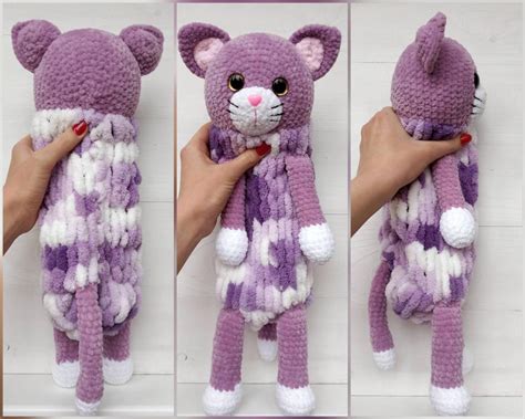 Baba the sheep pdf knitting pattern instant download. Crochet Cat Pattern - Pajamas Holder - Baby Comforter ...