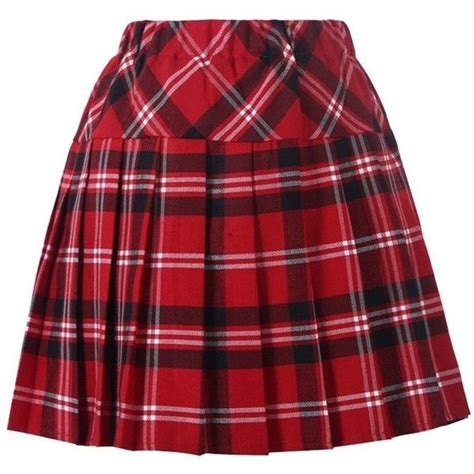 Girl S Plaid Elasticated Pleated Skirt School Uniform Costumes Liked On
