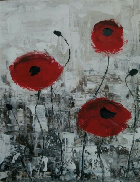 Abstract Poppies From Painting With Jane Tutoriel