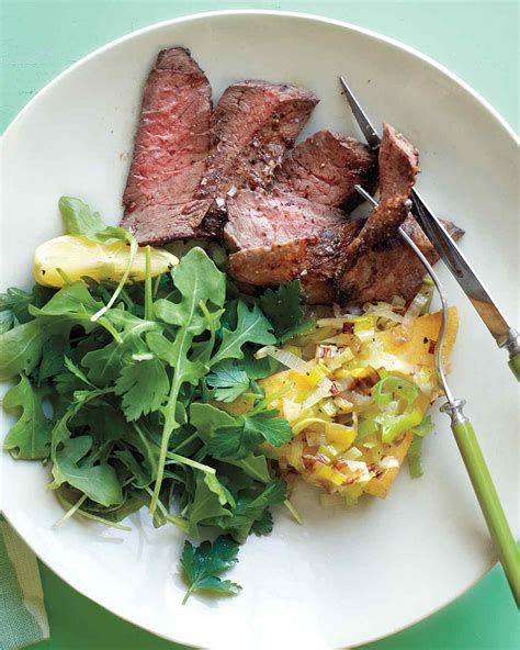Cut the polenta into 8 thick slices. Skirt Steak with Pan-Fried Polenta Recipe | Martha Stewart