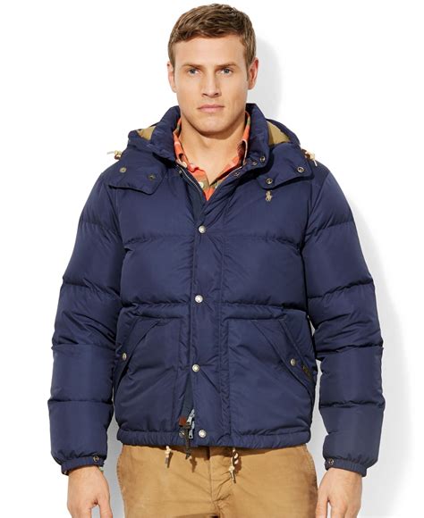 Polo Ralph Lauren Big And Tall Emwood Down Puffer Jacket In Blue For