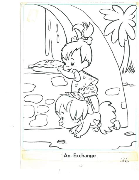 See the presented collection for pebbles coloring. Flintstones coloring book page 36 Pebbles & Bamm Bamm, in ...