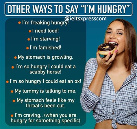 Ways To Say I Am Hungry English Vocabulary Learn English Vocabulary English Phrases Idioms