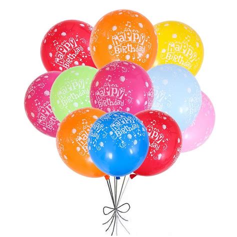 10pcs20pcs Assorted Happy Birthday Balloons 12 Inches Balloons Only