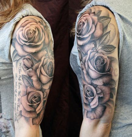 Yellow rose tattoo is a symbolism of friendship. Rose Sleeve Tattoos Designs, Ideas and Meaning | Tattoos ...