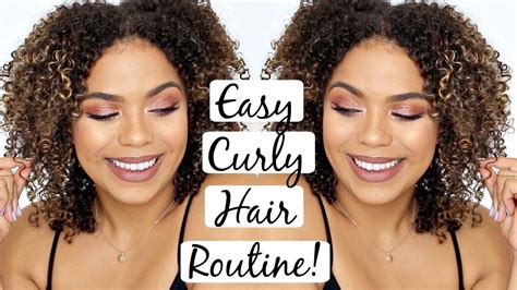 Easy Curly Hair Routine Wash And Go Natural 3b3c Youtube